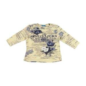 Teeco Womens Y2K Floral Graphic Top Large Paris Script Fairy Grunge Coquette